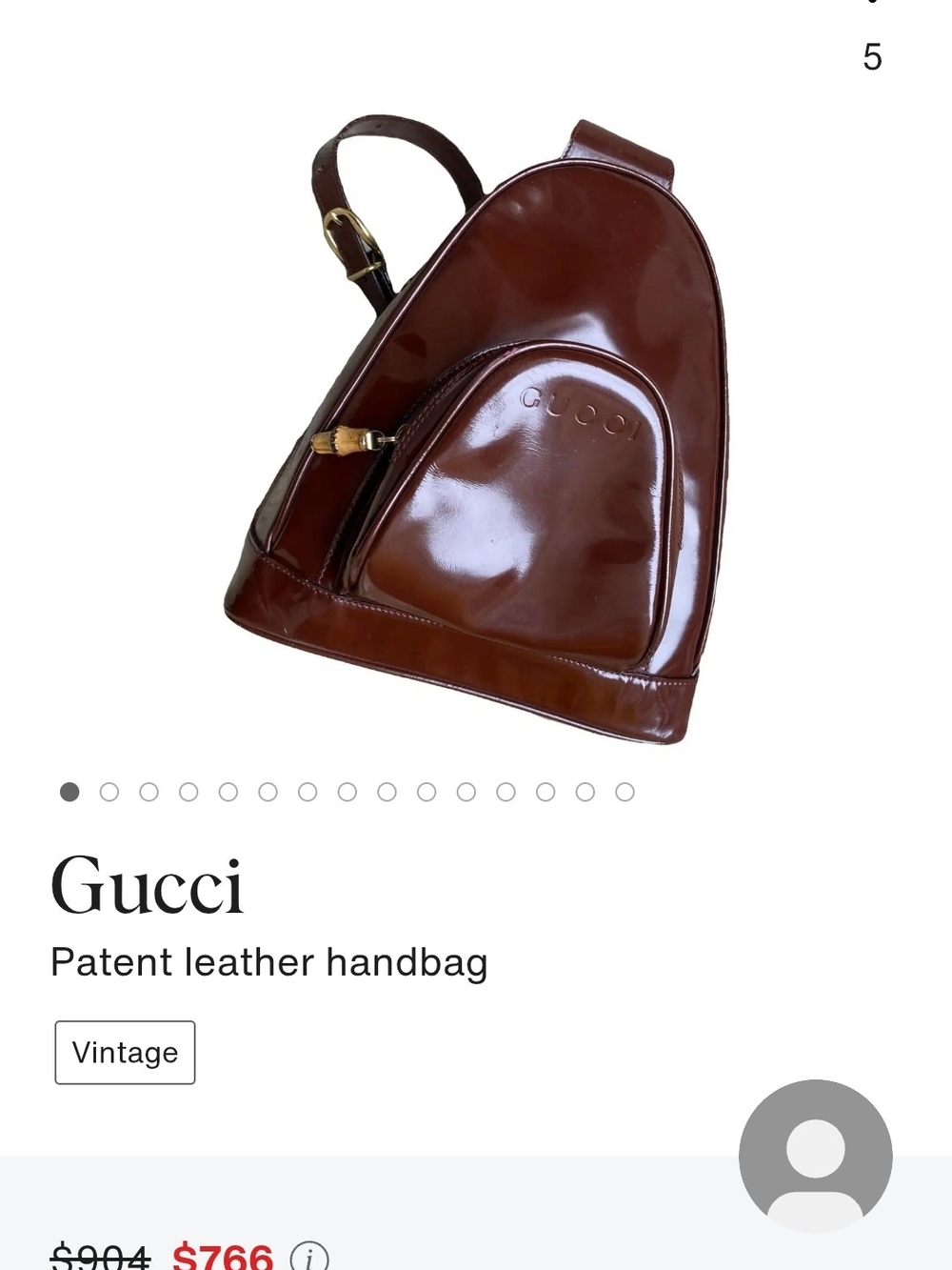 GUCCI Brown Leather Backpack with Gold Hardware - Picture 5 of 12